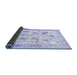 Sideview of Animal Blue Traditional Rug, tr117blu