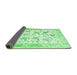 Sideview of Animal Emerald Green Traditional Rug, tr117emgrn