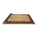 Sideview of Traditional Mahogany Brown Animal Rug, tr118