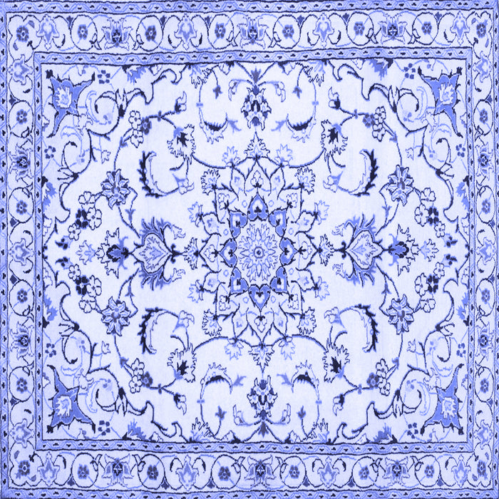Square Persian Blue Traditional Rug, tr1180blu