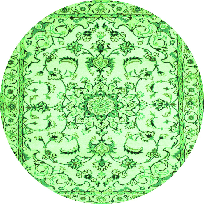 Machine Washable Persian Green Traditional Area Rugs, wshtr1180grn