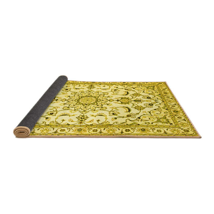 Sideview of Persian Yellow Traditional Rug, tr1180yw