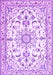 Machine Washable Persian Purple Traditional Area Rugs, wshtr1180pur