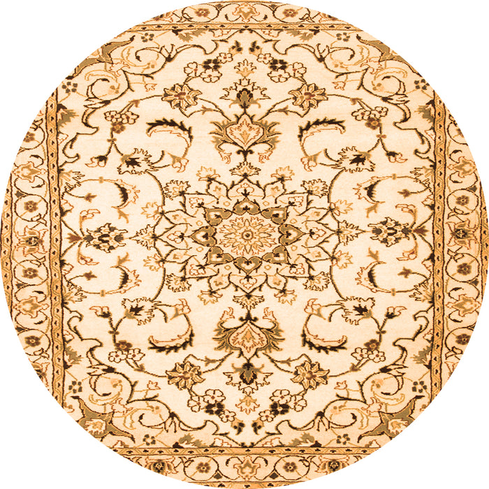 Square Persian Orange Traditional Rug, tr1180org