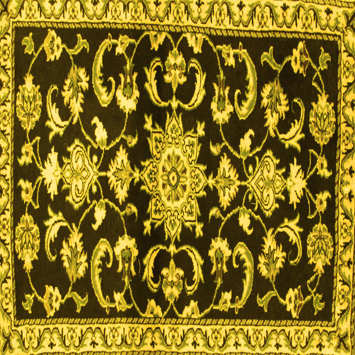 Square Persian Yellow Traditional Rug, tr1181yw