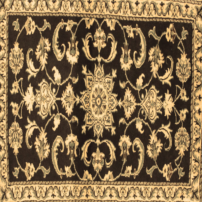 Square Machine Washable Persian Brown Traditional Rug, wshtr1181brn