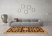 Machine Washable Persian Orange Traditional Area Rugs in a Living Room, wshtr1181org