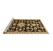 Sideview of Machine Washable Persian Brown Traditional Rug, wshtr1181brn