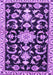 Machine Washable Persian Purple Traditional Area Rugs, wshtr1181pur