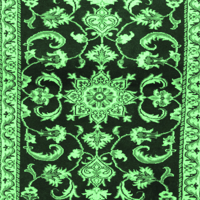 Machine Washable Persian Emerald Green Traditional Area Rugs, wshtr1181emgrn