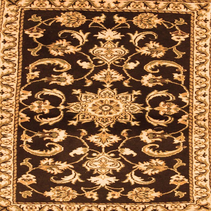 Square Persian Orange Traditional Rug, tr1181org