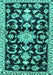 Machine Washable Persian Turquoise Traditional Area Rugs, wshtr1181turq