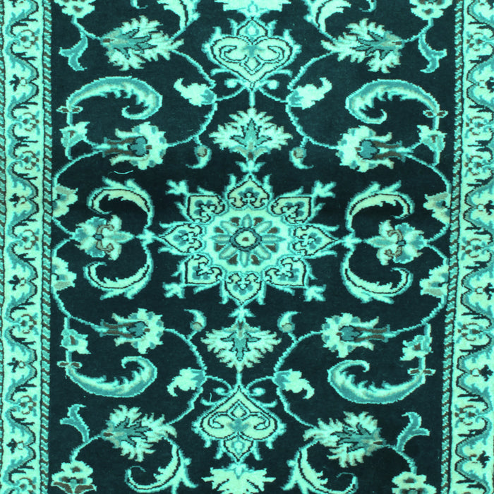 Machine Washable Persian Turquoise Traditional Area Rugs, wshtr1181turq