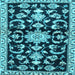 Square Machine Washable Persian Light Blue Traditional Rug, wshtr1181lblu