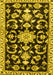 Machine Washable Persian Yellow Traditional Rug, wshtr1181yw