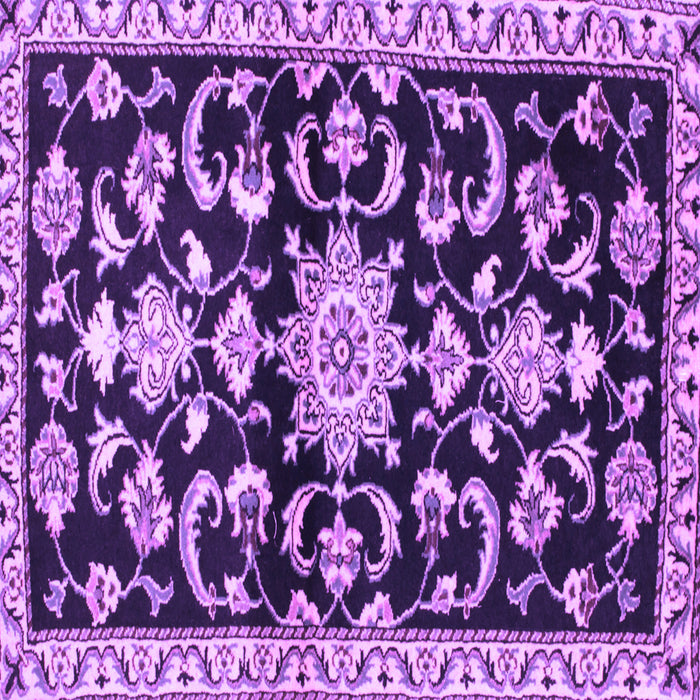 Square Machine Washable Persian Purple Traditional Area Rugs, wshtr1181pur