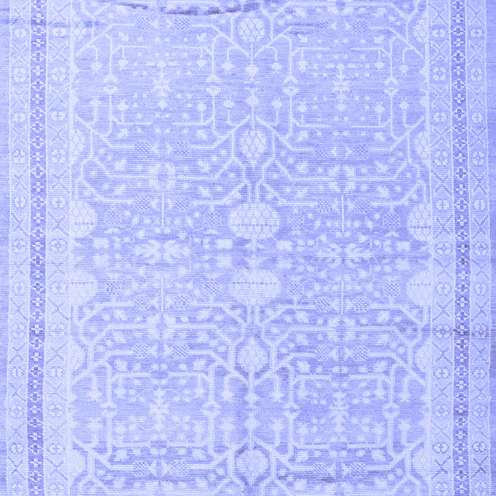 Machine Washable Persian Blue Traditional Rug, wshtr1182blu