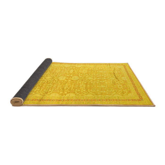 Sideview of Persian Yellow Traditional Rug, tr1182yw