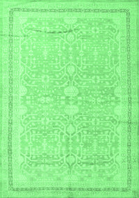 Persian Emerald Green Traditional Rug, tr1182emgrn