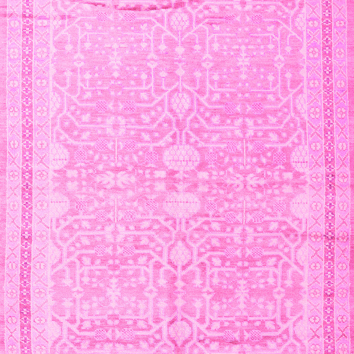 Machine Washable Persian Pink Traditional Rug, wshtr1182pnk