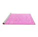 Sideview of Machine Washable Persian Pink Traditional Rug, wshtr1182pnk