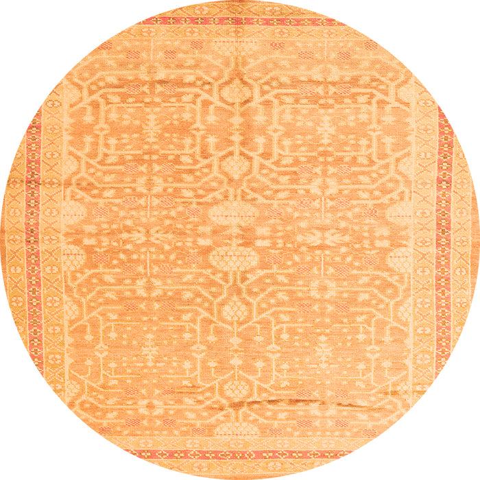 Machine Washable Persian Orange Traditional Area Rugs, wshtr1182org