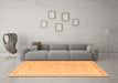 Machine Washable Persian Orange Traditional Area Rugs in a Living Room, wshtr1182org