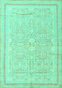 Persian Turquoise Traditional Rug, tr1182turq