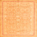 Serging Thickness of Persian Orange Traditional Rug, tr1182org