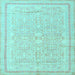 Square Persian Light Blue Traditional Rug, tr1182lblu