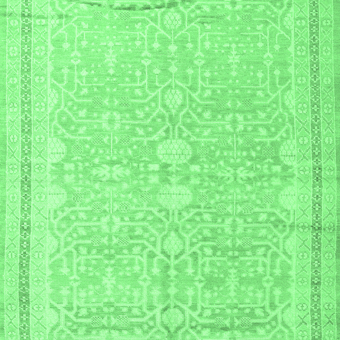 Machine Washable Persian Emerald Green Traditional Area Rugs, wshtr1182emgrn