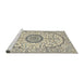 Sideview of Machine Washable Traditional Army Brown Rug, wshtr1183