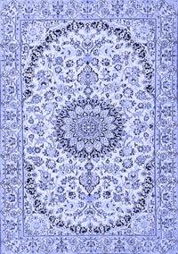 Medallion Blue Traditional Rug, tr1183blu