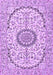 Machine Washable Medallion Purple Traditional Area Rugs, wshtr1183pur