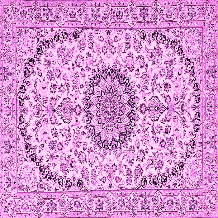 Square Medallion Pink Traditional Rug, tr1183pnk