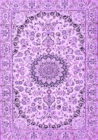 Medallion Purple Traditional Rug, tr1183pur