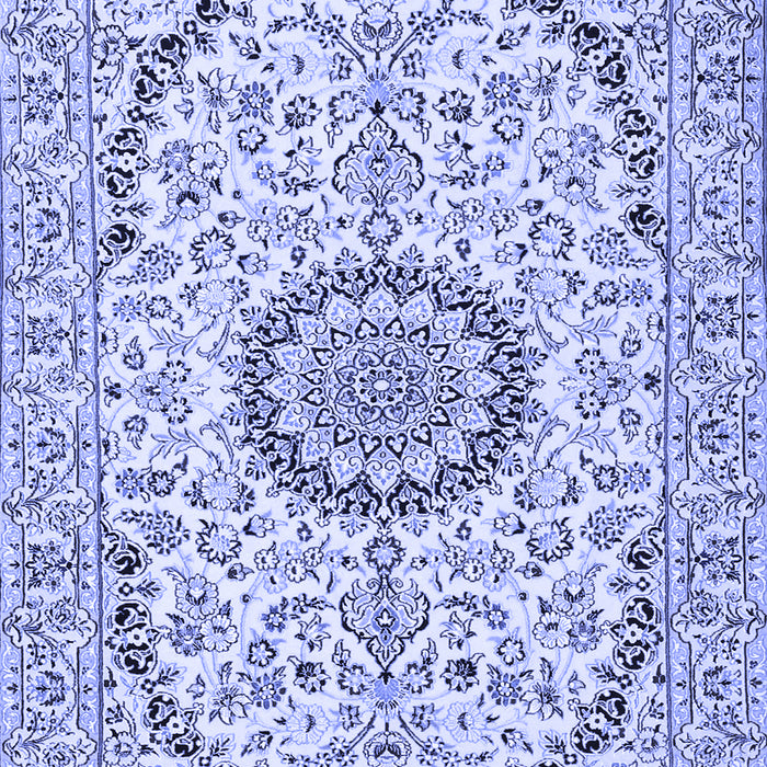Medallion Blue Traditional Rug, tr1183blu