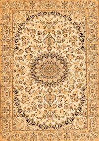 Medallion Orange Traditional Rug, tr1183org