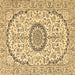 Square Medallion Brown Traditional Rug, tr1183brn