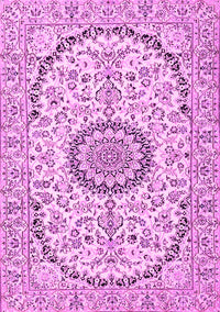 Medallion Pink Traditional Rug, tr1183pnk