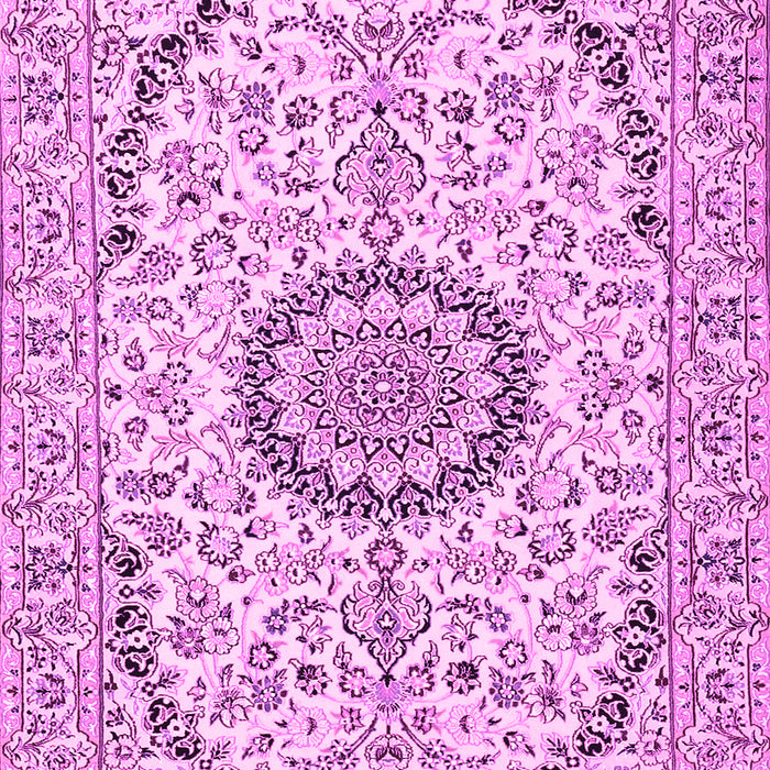 Medallion Pink Traditional Rug, tr1183pnk