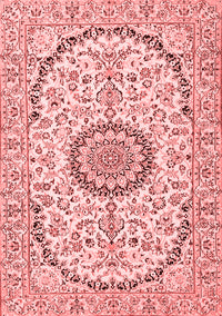 Medallion Red Traditional Rug, tr1183red