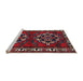 Sideview of Machine Washable Traditional Red Rug, wshtr1184