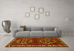 Machine Washable Persian Yellow Traditional Rug in a Living Room, wshtr1184yw