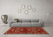 Machine Washable Persian Orange Traditional Area Rugs in a Living Room, wshtr1184org