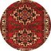 Square Persian Orange Traditional Rug, tr1184org