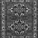 Round Machine Washable Persian Gray Traditional Rug, wshtr1184gry