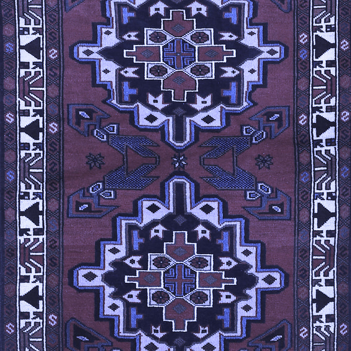 Machine Washable Persian Blue Traditional Rug, wshtr1184blu