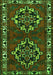 Serging Thickness of Machine Washable Persian Green Traditional Area Rugs, wshtr1184grn