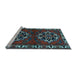 Sideview of Machine Washable Persian Light Blue Traditional Rug, wshtr1184lblu